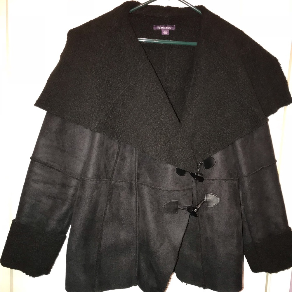 NWOT Roaman’s Black Women’s Coat Size 16w